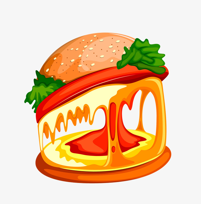 650x659 Vector Cartoon Realistic Burgers Png, Vector Burger, Cartoon