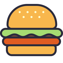 256x256 Burger Icon Outline Filled