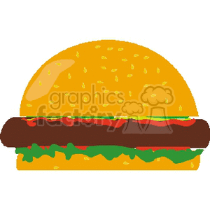 300x300 Royalty Free Cartoon Burger 142161 Vector Clip Art Image