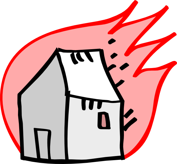 600x557 Burning House Clip Art