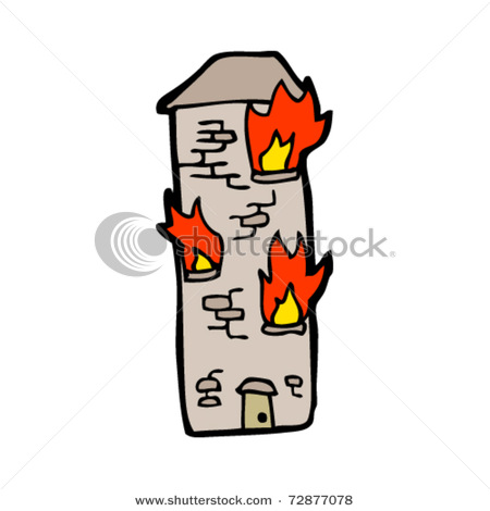 450x470 Burnt Building Clipart