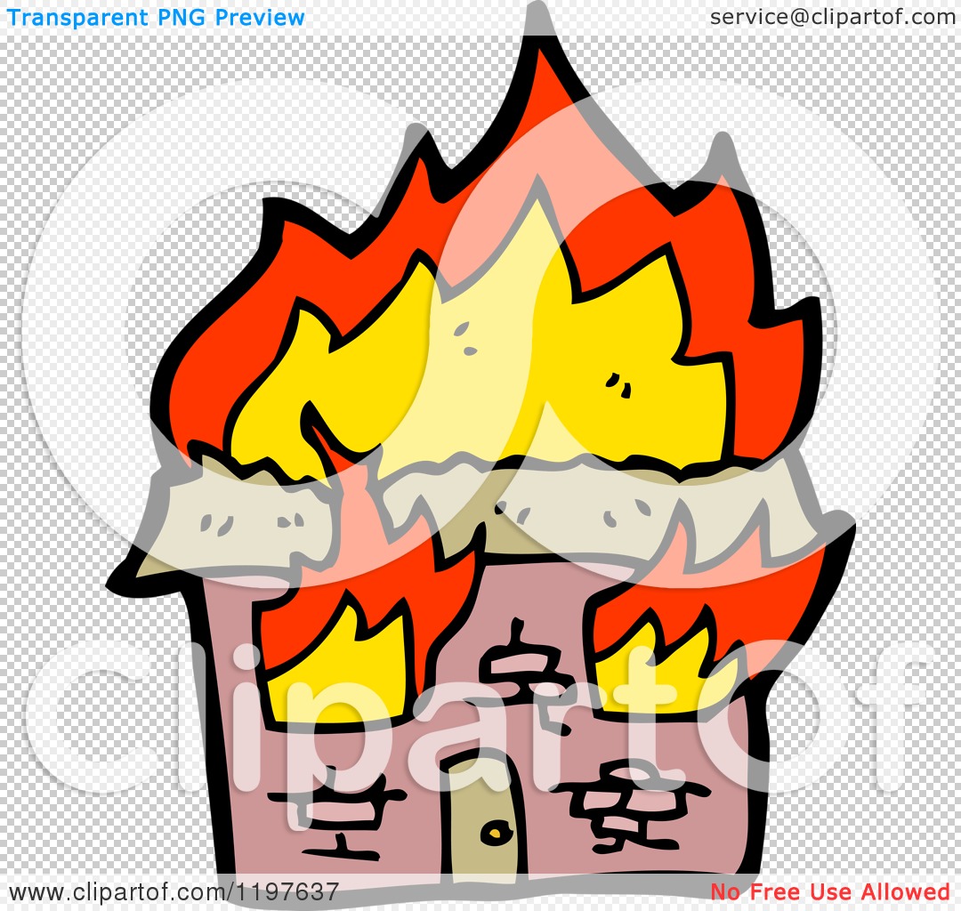 1080x1024 Cartoon Of A Burning House