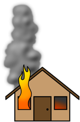 158x240 House On Fire Clipart