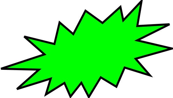 600x341 Green Burst Clip Art