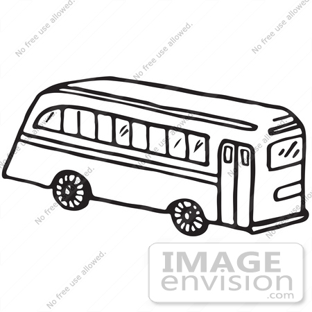 450x450 Clipart Of A School Bus In Black And White
