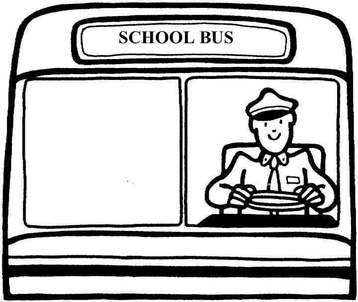 720x608 School Bus Driver Clipart Black And White