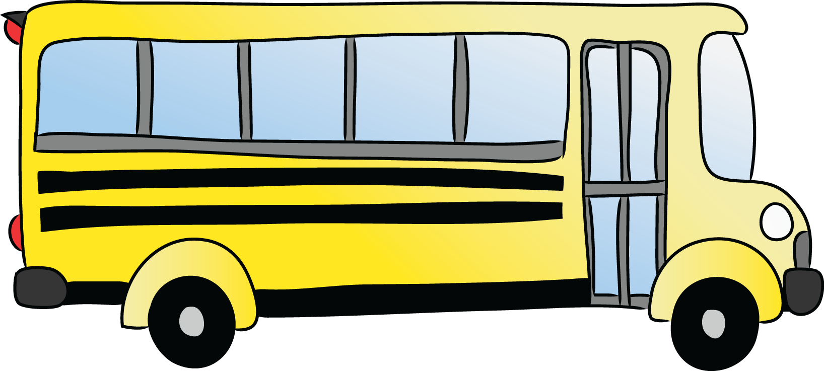 1636x737 School Bus Clipart Black And White Free