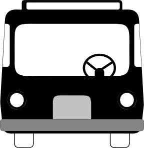 288x297 Bus Front View Clip Art