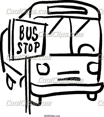 341x383 Bus Stop Clipart