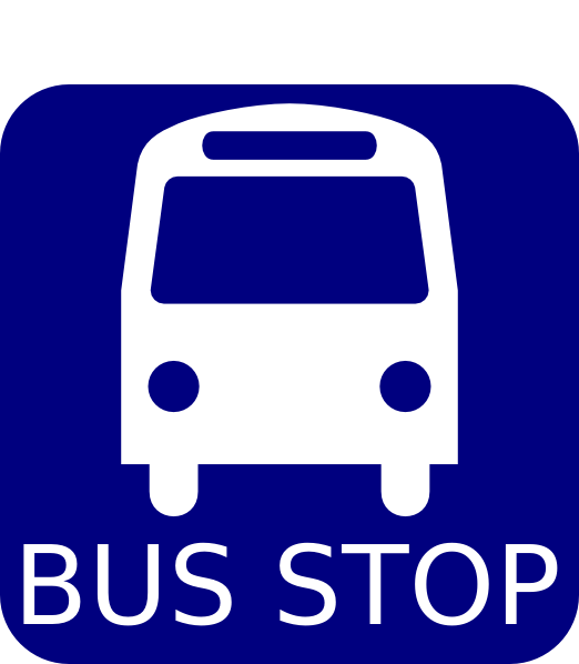 522x598 Bus Stop Sign Blue Clip Art