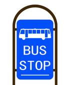 140x170 Bus Stop Sign Clip Art