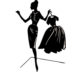 270x298 Lady With Dress Clip Art