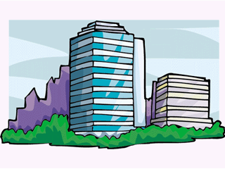 320x240 City Clipart Business Building