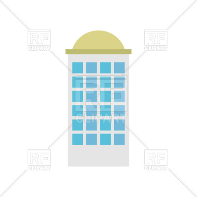 400x400 Building Icon. Municipal Office And Business Facility. Vector