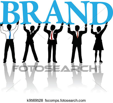 450x410 Clip Art Of Business People Build Brand Identity Word K9569528