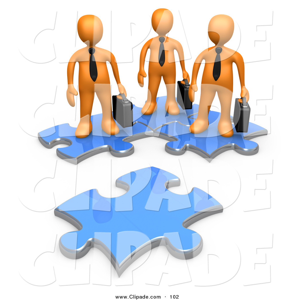 1024x1044 Clip Art Of A Trio Of Orange Business People Standing On Connected