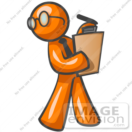 450x450 Clip Art Graphic Of An Orange Guy Character Wearing Spectacles