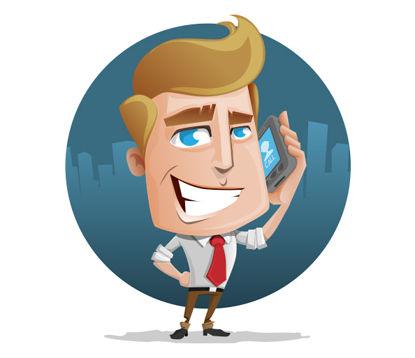 594x513 Guy On Phone Clipart