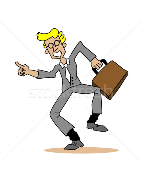 463x600 Happy Business Man. Vector Clip Art Eps 8 Vector Illustration