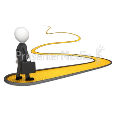400x400 Business Man On Golden Path