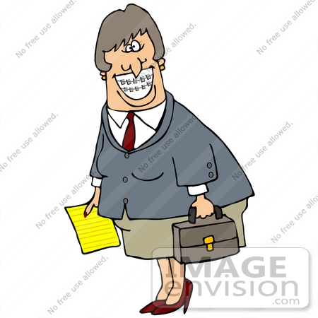 450x450 Cliprt Graphic Of Friendly Caucasian Business Woman Carrying