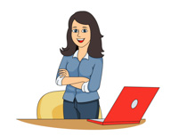 210x153 Laptop Clipart Woman