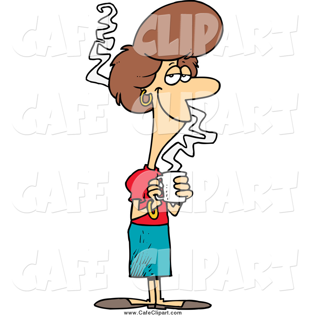 1024x1044 Vector Cartoon Clip Art Of A Cartoon Pleasant Brunette