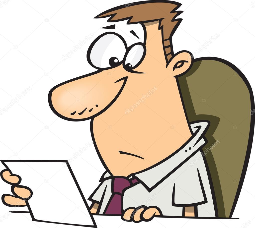 1023x916 Clipart Businessman Seated At A Desk And Reading A Memo