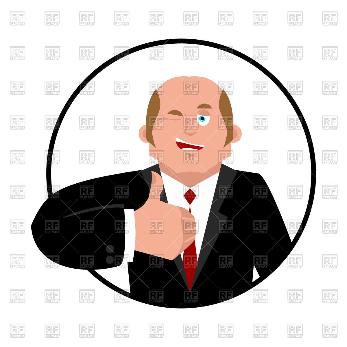 1200x1200 Businessman Thumbs Up Royalty Free Vector Clip Art Image
