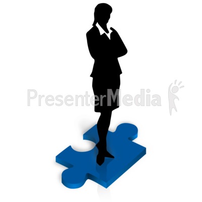 400x400 Businesswoman Stand Puzzle Piece