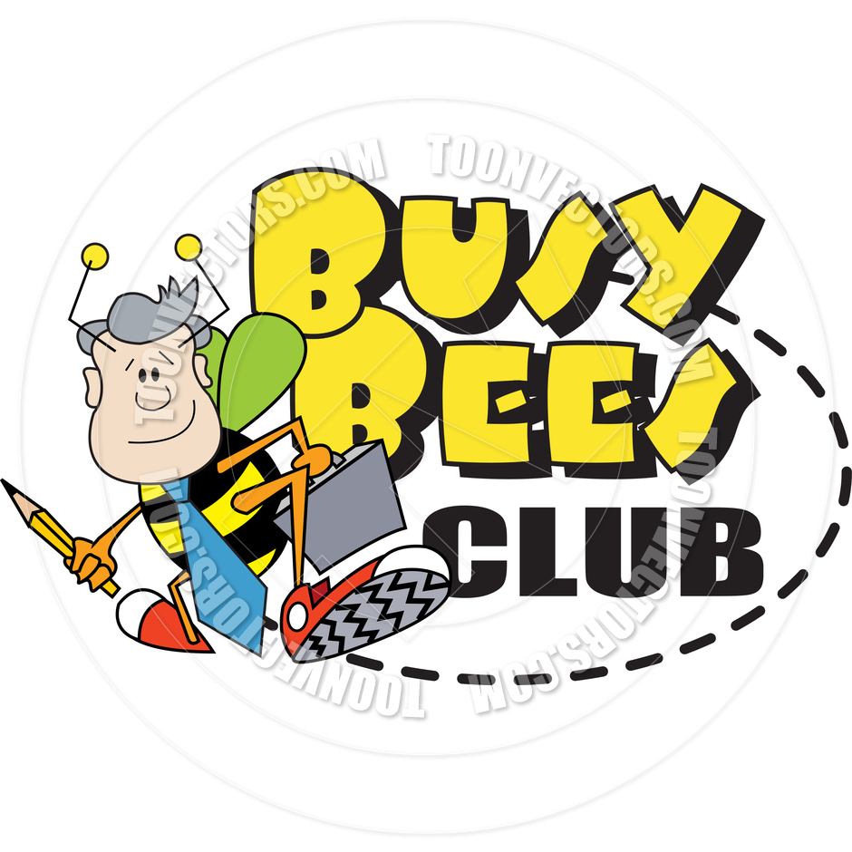 940x940 Cartoon Busy Bee Man Vector Illustration By Clip Art Guy Toon