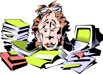 350x254 Tired Clipart Secretary