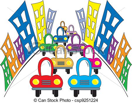 450x352 Busy Road Clipart