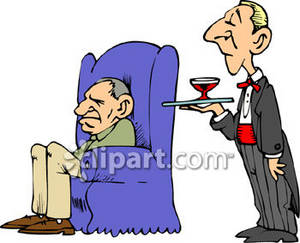 300x243 Clipart Picture Of A Butler In A Dark Gray Morning Coat