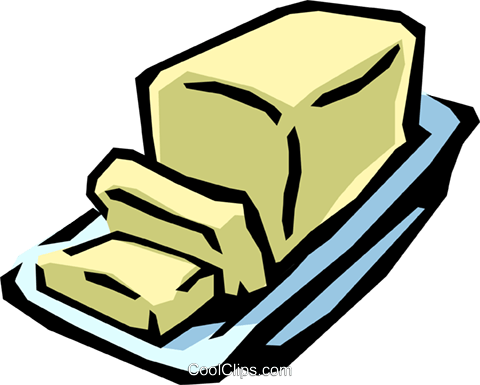 480x385 Butter Dish Royalty Free Vector Clip Art Illustration Food0482