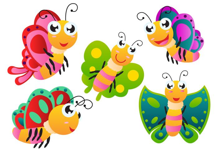 700x490 Cartoon Butterfly Free Vector Art