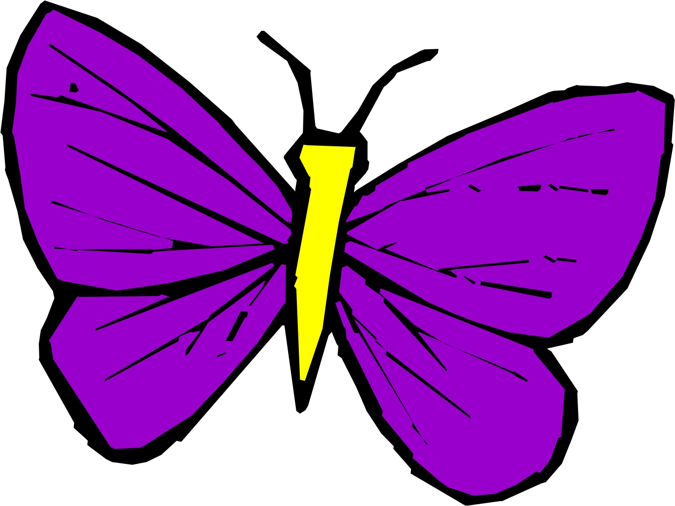 1378x1034 Butterflies Cartoon