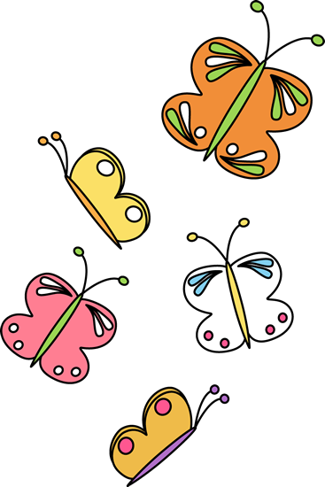 367x550 Flying Butterflies Clip Art