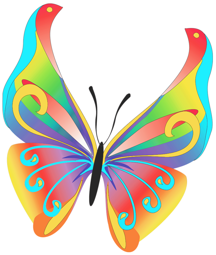 694x820 Clipart Butterfly Clip Art Clip Art Free Clip Art Borders