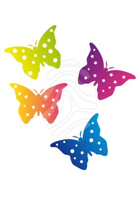 282x400 Clipart Butterflies In Color