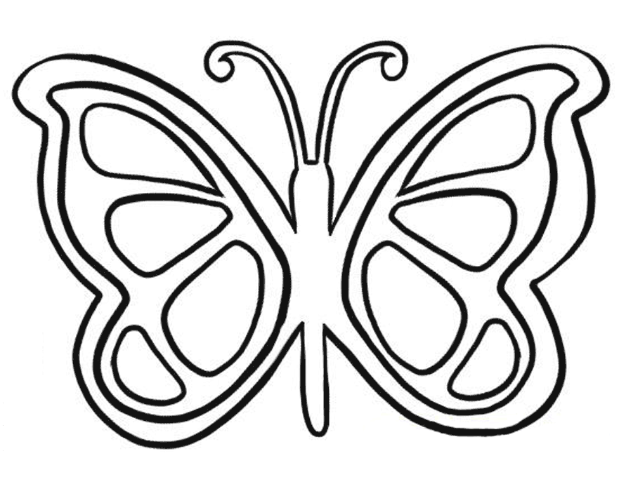 881x700 Butterfly Outline Printable
