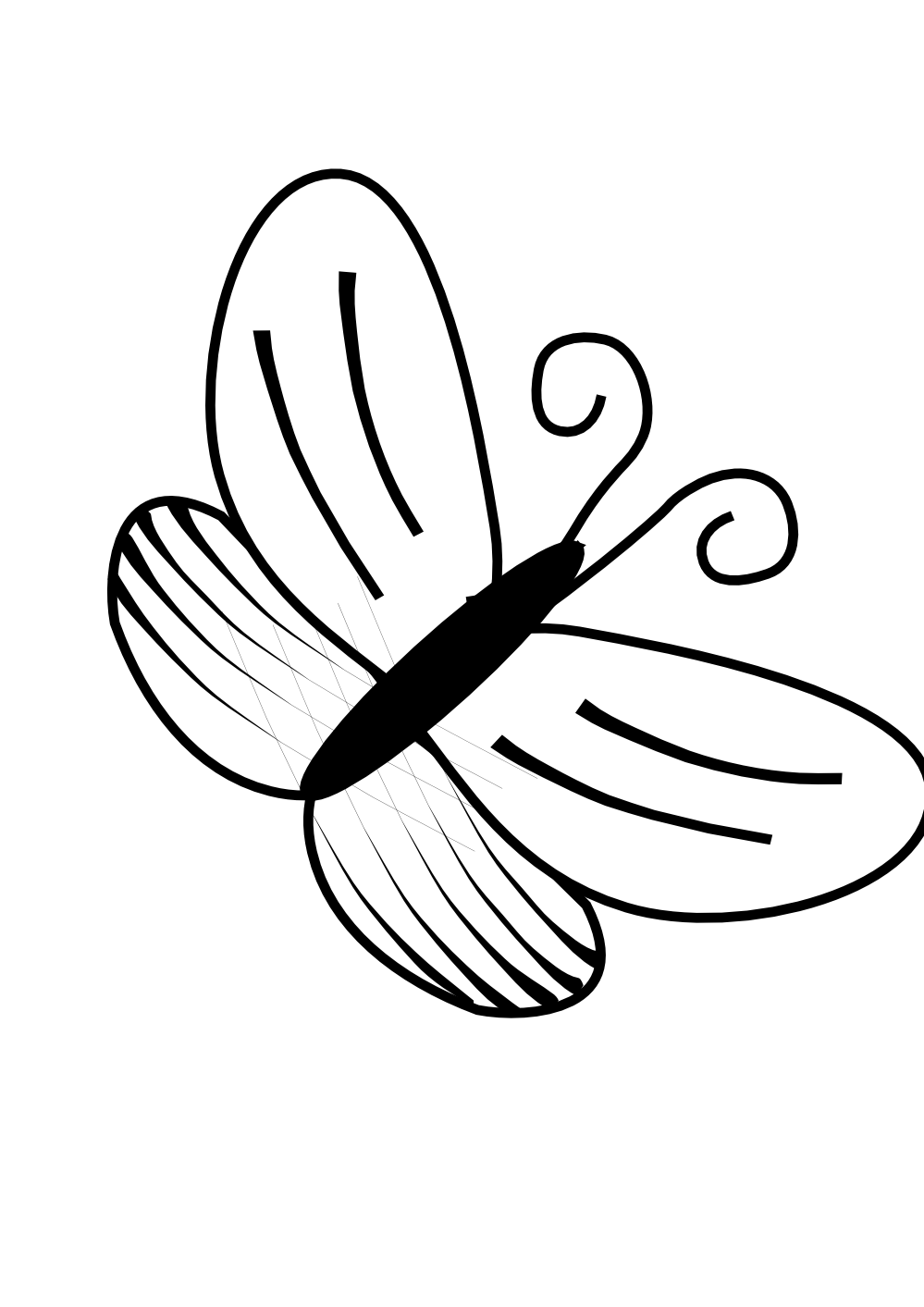 999x1413 Butterfly Black And White Clip Art