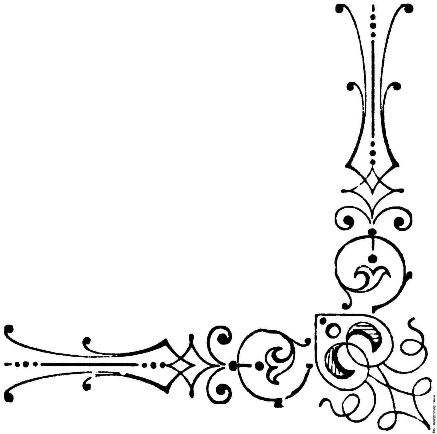 1420x1412 Page Wedding Corner Border Clipart Free Download Clip Art