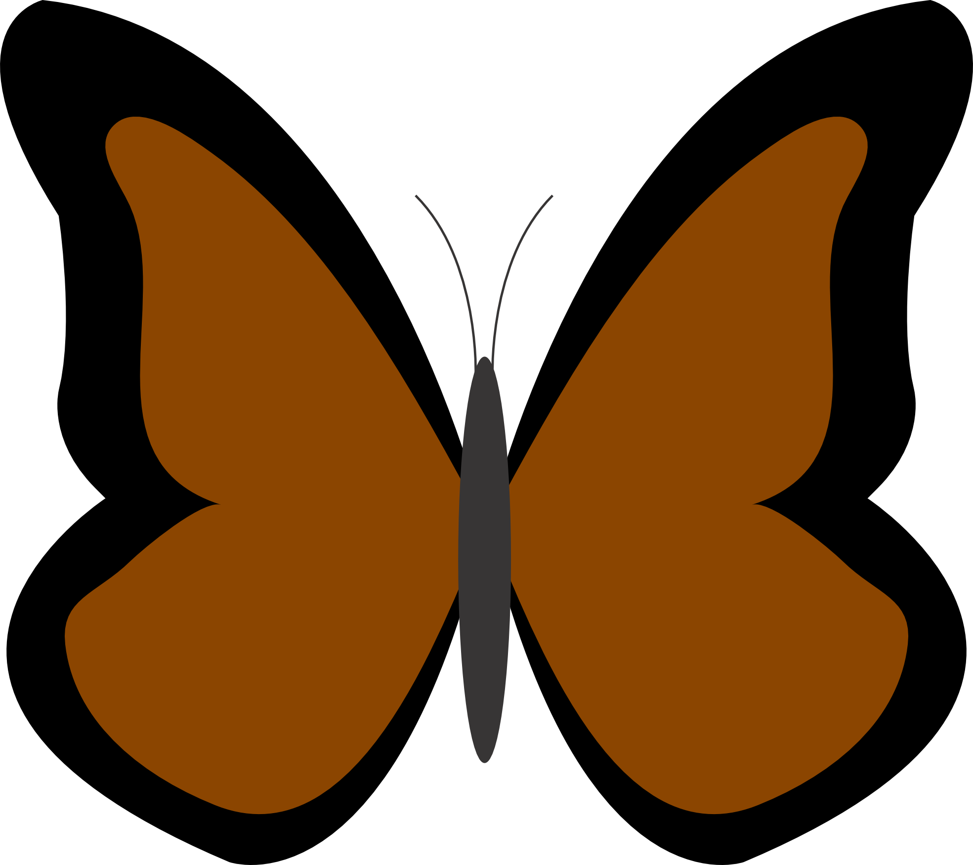 1969x1750 Brown Butterfly Clipart