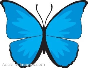 300x233 Clip Art Picture Of A Blue Butterfly
