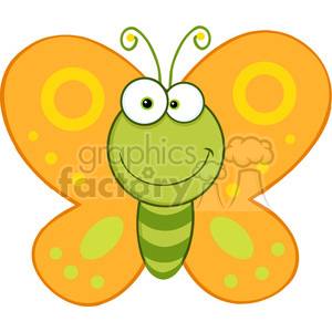 300x300 Royalty Free 5612 Royalty Free Clip Art Smiling Butterfly Cartoon