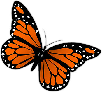 350x314 Monarch Butterfly Clip Art