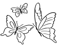 236x192 Flying Butterfly Outline Clip Art Nvsi