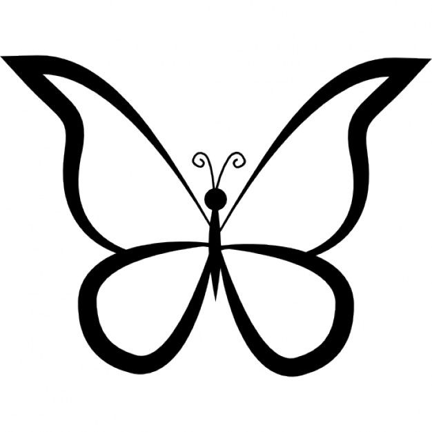 626x626 Papillon Clipart Cute Butterfly Outline
