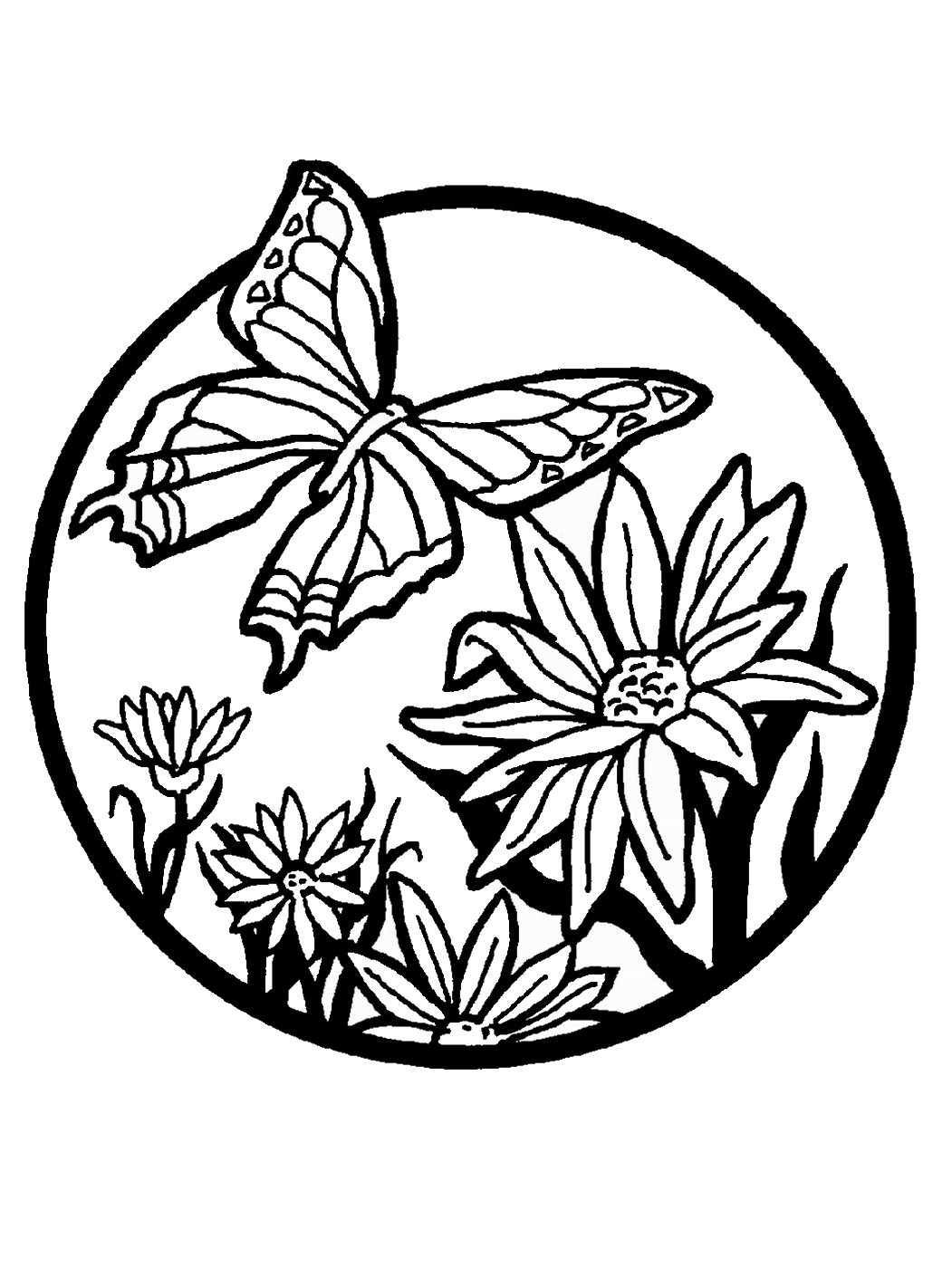 1051x1400 Butterfly Coloring Pages